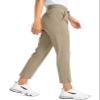 Soothfeel Women's Pants with 4 Pockets 7/8 Stretch High Waisted Sweatpants Travel Athletic Work Golf Pants for Women (Light Khaki, Small) view 2