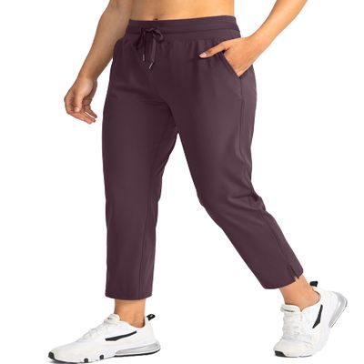 Soothfeel Women's Pants with 4 Pockets High Waisted Golf Pants Wine