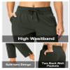 Soothfeel Women's Pants with 4 Pockets 7/8 Stretch High Waisted Sweatpants Travel Athletic Work Golf Pants for Women (Olive Green, 3X-Large) view 4
