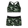Yruioon Girls Two Pieces Dance Outfit Y-Back Crop Top with Booty Shorts Kids Gymnastics Yoga Sport Dancewear Green 6 Years view 1