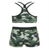 Yruioon Girls Two Pieces Dance Outfit Y-Back Crop Top with Booty Shorts Kids Gymnastics Yoga Sport Dancewear Green 6 Years view 2