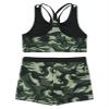 Yruioon Girls Two Pieces Dance Outfit Y-Back Crop Top with Booty Shorts Kids Gymnastics Yoga Sport Dancewear Green 6 Years view 4