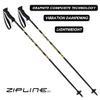 Zipline Lollipop 14.0 Graphite Carbon Composite Ski Poles Lightweight, Durable, All-Mountain Ergonomic Grip, Vibration Dampening (Obsidian, 46" in./117 cm) view 3