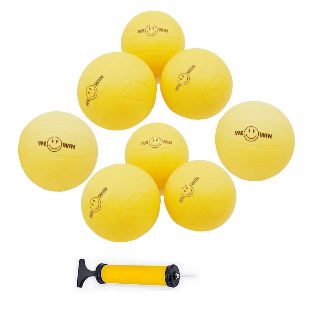 Aolowewin 8-Pack Spike Replacement Balls with Pump, Rubber Water Polo Balls