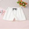 Alvivi Toddler Baby Girls Boys Cotton Linen Shorts Elastic Waistband Solid Color Booty Shorts White B 2-3 Years view 3