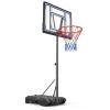 FCH Poolside Basketball Hoop, Adjustable Height 45"-53" Swimming Pool Basketball System with 32" X 23" PVC Backbord 2 Basketball Nets for Both Teens and Adults (Blk w/Hoop Light & Ball) view 1