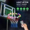 FCH Poolside Basketball Hoop, Adjustable Height 45"-53" Swimming Pool Basketball System with 32" X 23" PVC Backbord 2 Basketball Nets for Both Teens and Adults (Blk w/Hoop Light & Ball) view 2