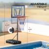 FCH Poolside Basketball Hoop, Adjustable Height 45"-53" Swimming Pool Basketball System with 32" X 23" PVC Backbord 2 Basketball Nets for Both Teens and Adults (Blk w/Hoop Light & Ball) view 4