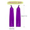 Eyret Women's Holographic Fingerless Metallic Elbow Length Shiny Evening Costume Gloves (D-Purple) view 2