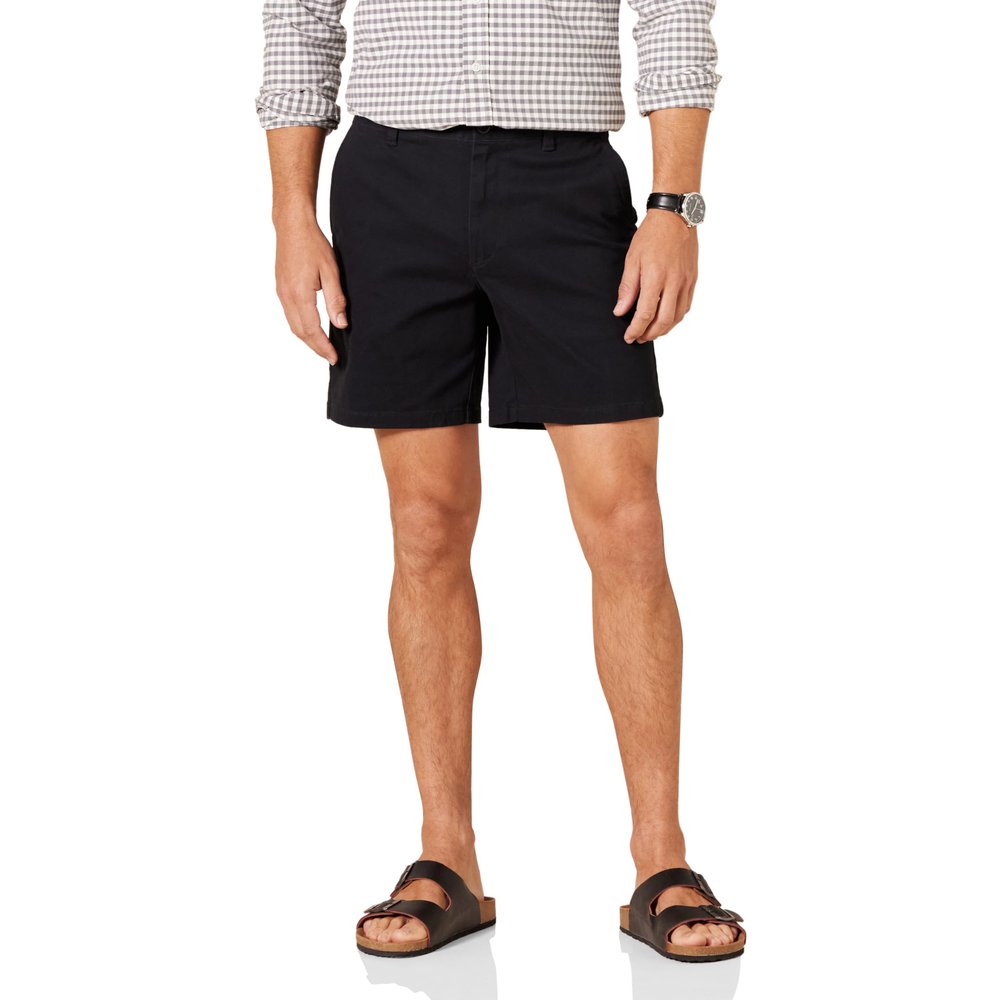 Amazon Essentials Men's 7" Stretch Chino Shorts, Black, 34