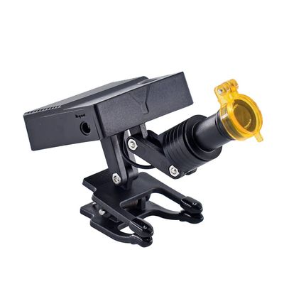 EUSONYSU 5W LED Headlight for Brightness Adjustable Binocular Magnifier Spotlight Loupes with Glasses Clip Yellow Filter