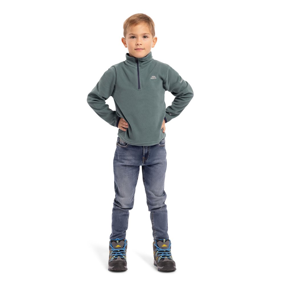Trespass Boys' Etto Ultralight Microfleece Jackets, Spruce Green, years 11-12