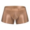 Agoky Men's Underwear Ice Silk Boxer Breathable Seamless Transparent Briefs Smooth Underpants Coffee XX-Large view 1