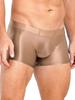 Agoky Men's Underwear Ice Silk Boxer Breathable Seamless Transparent Briefs Smooth Underpants Coffee XX-Large view 3