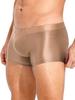 Agoky Men's Underwear Ice Silk Boxer Breathable Seamless Transparent Briefs Smooth Underpants Coffee XX-Large view 4