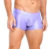 Agoky Men's Underwear Ice Silk Boxer Breathable Seamless Transparent Briefs Smooth Underpants Light Purple Medium view 4