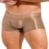 Freebily Men's Breathable Ice Silk Boxer Briefs Cool Elastic Nylon Trunk Transparent Stretch Panties Coffee X-Large view 2