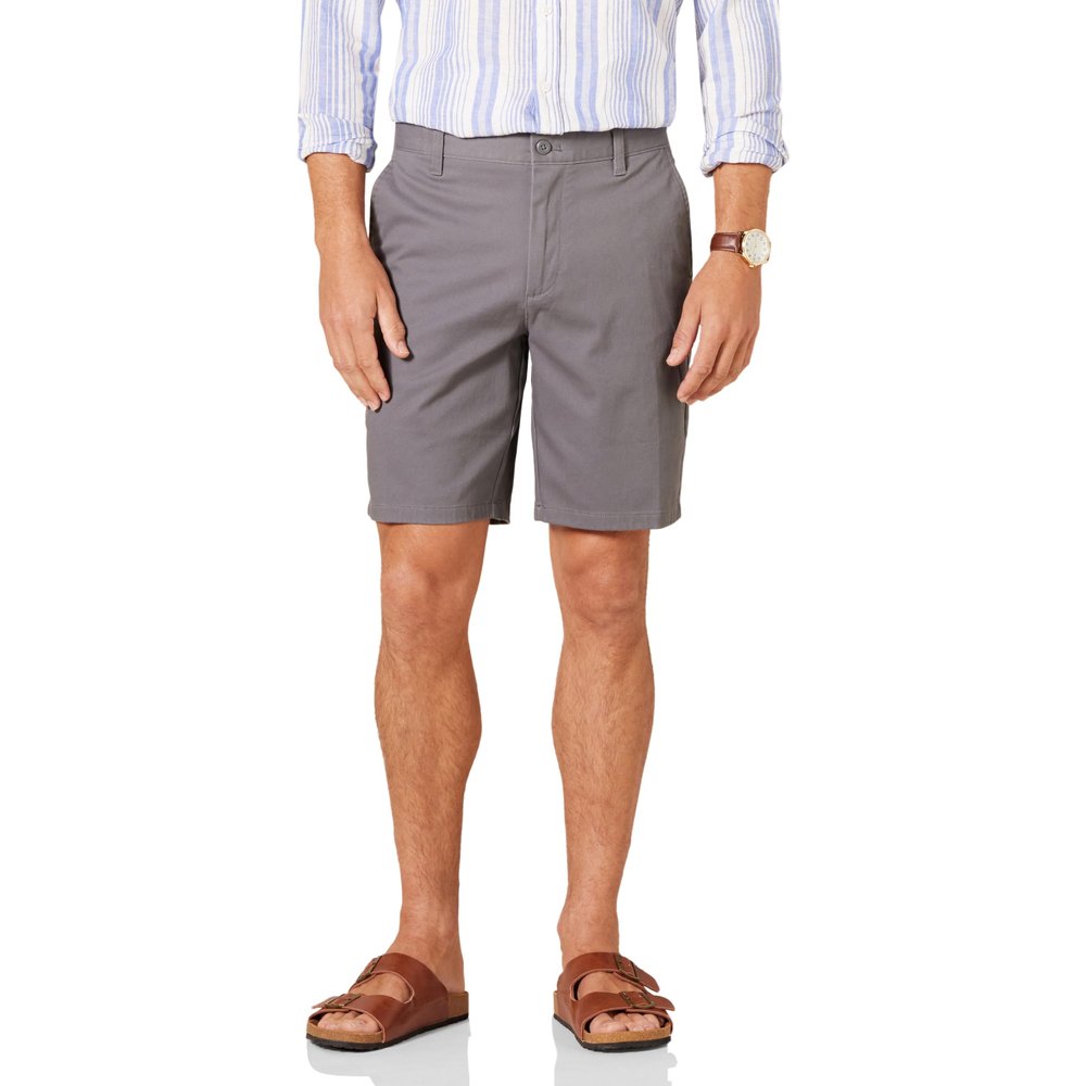 Amazon Essentials Men's Slim-Fit 9" Stretch Chino Shorts, Charcoal, 30