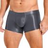 Agoky Men's Underwear Ice Silk Boxer Breathable Seamless Transparent Briefs Smooth Underpants Dark Grey Medium view 2