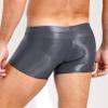 Agoky Men's Underwear Ice Silk Boxer Breathable Seamless Transparent Briefs Smooth Underpants Dark Grey Medium view 4