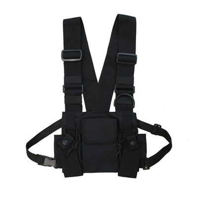 Vest Chest Bag Waterproof Running Vest Phone Holder Shoulder Bags Chest Rig Bag Adjustable Waist Pockets for Sports Camping Hiking Fitness Travel