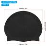 PATIKIL Silicone Swim Cap, 6 Pack Non-Slip Swimming Hat Adult Swim Caps for Women and Men Swim Training Racing, Black/Blue/Purple/Pink/Grey/White view 2