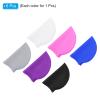 PATIKIL Silicone Swim Cap, 6 Pack Non-Slip Swimming Hat Adult Swim Caps for Women and Men Swim Training Racing, Black/Blue/Purple/Pink/Grey/White view 3