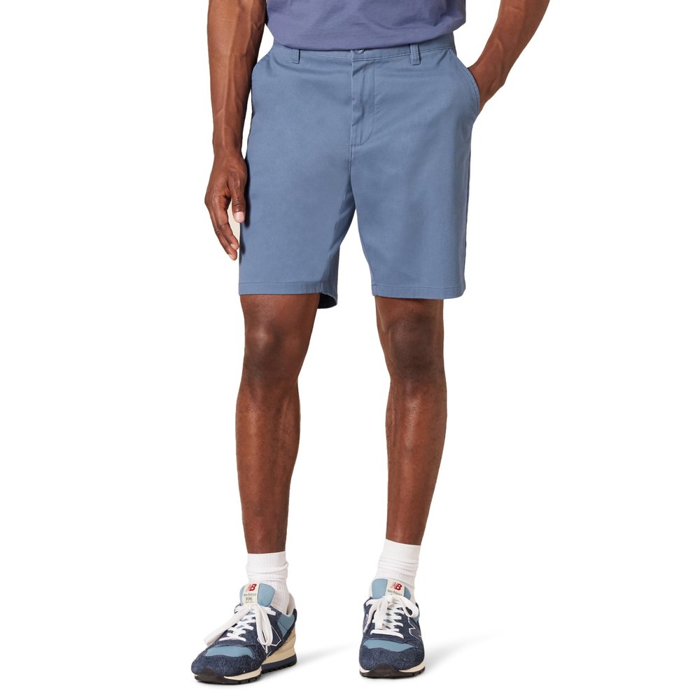 Amazon Essentials Men's Slim-Fit 9" Stretch Chino Shorts, Dark Blue, 36