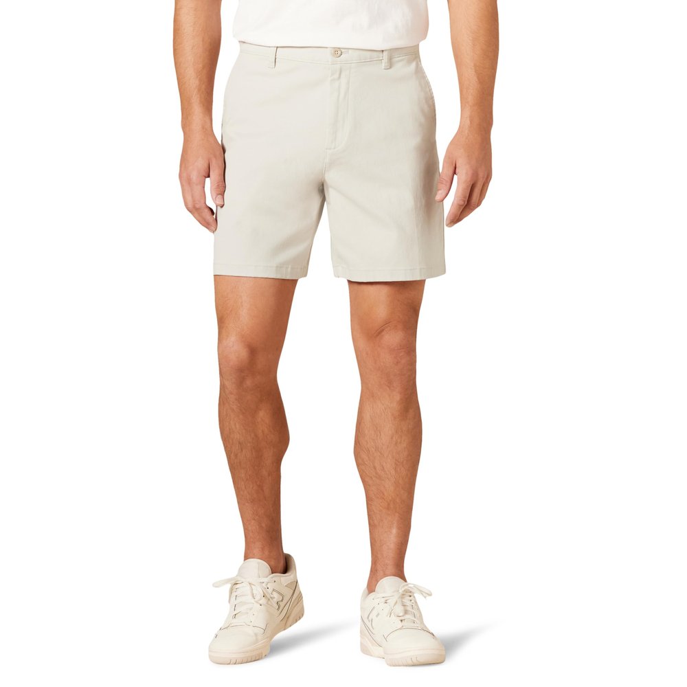 Amazon Essentials Men's Classic-Fit 7" Comfort Stretch Chino Shorts, Stone, 42