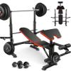 Angotrade 600lbs Adjustable Olympic Weight Bench Set with Squat Rack Foldable Workout Bench Press Set with Preacher Curl & Leg Developer for Full-Body Workout view 1