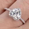 LRGKMCWTOB Charm Heart Shape Ring Faux Cubic Zirconia Cut Dainty Ring Promise Statement Diamond Charm Ring Princess Deluxe Luxury Female Cubic Zirconia Ring Gift Cocktail Prom Party Size 7 view 2