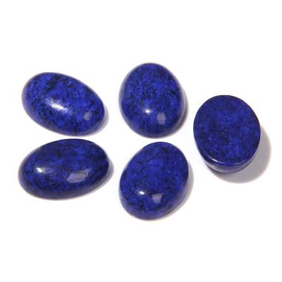 10Pcs/Lot Natural Stone Cabochon Beads Agates Oval Cabochon Stone Bead DIY Rings Handmade Gifts,11.Lapis Lazuli,18x25mm