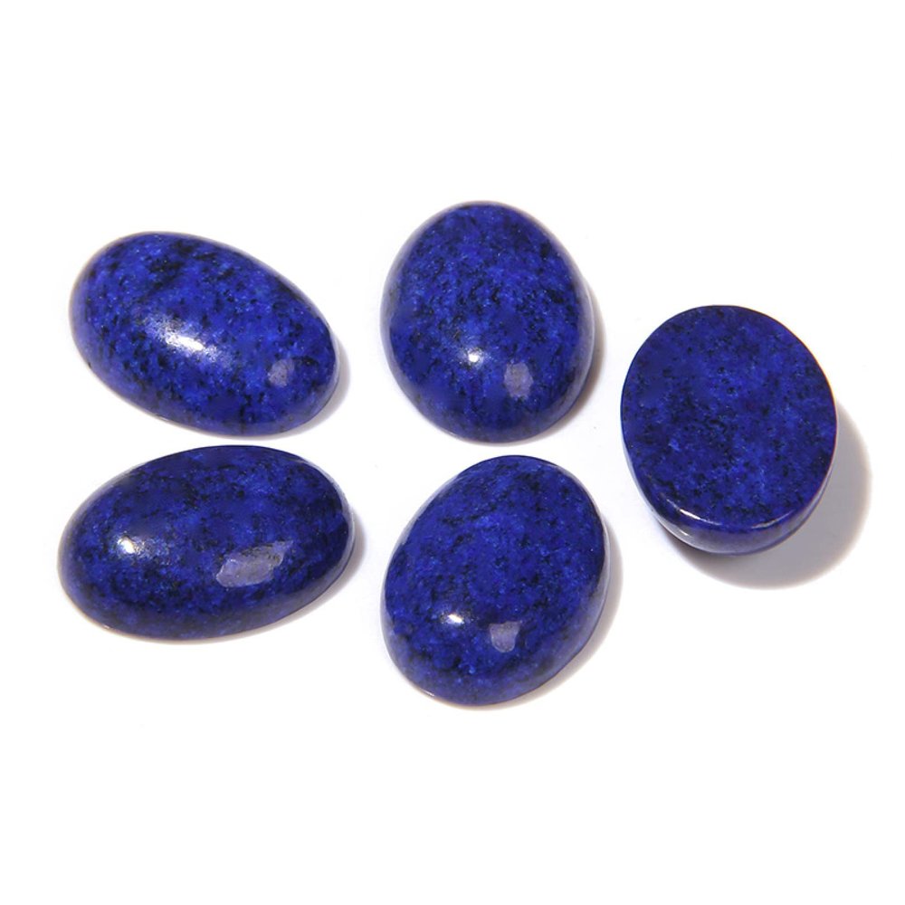 10Pcs/Lot Natural Stone Cabochon Beads Agates Oval Cabochon Stone Bead DIY Rings Handmade Gifts,11.Lapis Lazuli,18x25mm