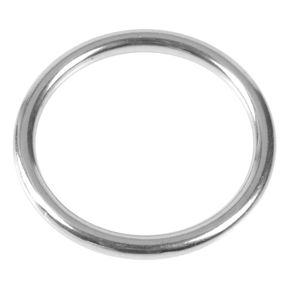 Multi Purpose O Hoop Welded Stainless Steel Rings, 304 Stainless Steel Hoop, 304 Stainless Steel Boat Marine Welded Hoop O Round Hoop Polished Circle(Wire Diameter 6mm* Inner Diameter 50mm)