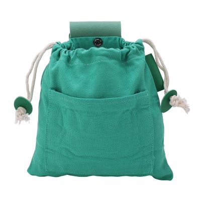 NDNCZDHC Foraging Pouch Leather Canvas Collapsible Bag, Foraging Bag Foldable Outdoor Camping Storage Canvas Foraging Bag Waist Hanging Fruit Picking Tool Bag