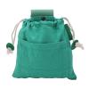 NDNCZDHC Foraging Pouch Leather Canvas Collapsible Bag, Foraging Bag Foldable Outdoor Camping Storage Canvas Foraging Bag Waist Hanging Fruit Picking Tool Bag view 1
