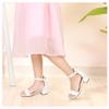 Hehainom Girls White Heels Sandals Size 1 Ankle Strap Dress Shoes Toddler Little Big Kid Flower Girl Wedding Party Pumps Shoes view 3