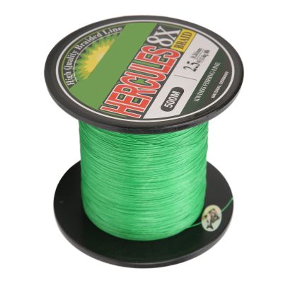 Woven Fishing Line, Super Strong Tensile Force PE Woven Fishing Line, 8 Strands Abrasion Resistant PE Fishing Line, for Bass, Trout, for Freshwater & Saltwater Fishing(Green)