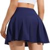 ZUTY 18" High Waisted Tennis Skirt for Women Skorts Skirts with Pockets Casual Modest Long Golf Athletic Running Dark Blue XS view 1