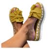 ZKXYFFS Women's Wedge Platform Sandals Open Toe Espadrilles Bow Wedge Sandals Casual Summer Classic Beach Slide Mules Shoes