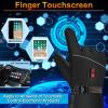 HOHXFYP Heated Gloves, 3 Levels Temperature Control, Rechargeable, Electric, Heated Cycling Gloves for Hiking, Skiing, Snowboarding, Biking view 4