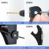 BYTOTU Lightsaber Holder Wall Mount-Lightsaber Stand Wall Display-(Black)-Lightsaber Wall Mount Horizontal-Lightsaber Placement Display-Pixel Saber Mount for Wall-Plexiglass - (Swords Not Included) view 4