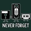 Never Forget Cassette Tape VHS Gamer Funny T Shirt S Heather Military view 3
