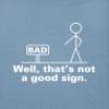 Not A Good Sign Stick Figure Funny T Shirt 3XL Heather Navy view 2