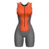 Sparx Women Triathlon Suit Tri Short Racing Cycling Swim Run (2XL, Gray/Orange) view 2