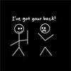 I've Got Your Back Shirt for Men Women Kids Stick Figure Friendship Tee Funny Graphic Sarcastic Joke Novelty T-Shirt S Heather Red view 3