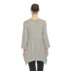 white mark Women's Maternity Empire Waist V-Neck 3/4 Sleeve Tunic Top Grey view 3