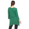 white mark Women's Maternity Empire Waist V-Neck 3/4 Sleeve Tunic Top Green view 3