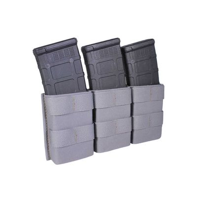 Esstac Triple Midlength 5.56 M4 KYWI Mag Pouch (Wolf Grey, Attachment Method: 6X Malice Clips)