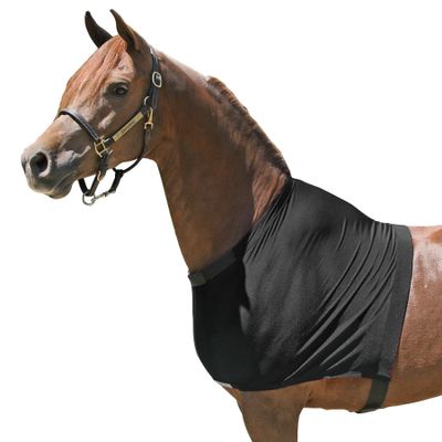 UltraFlex Horse Sleazy Slickers |Protection Horse Slinky | Horse Sleazy Dirt & Dust Defense | Sleezy for Horses Needs | Pull-On Shoulder Guard | Color Black | Size Large/Horse